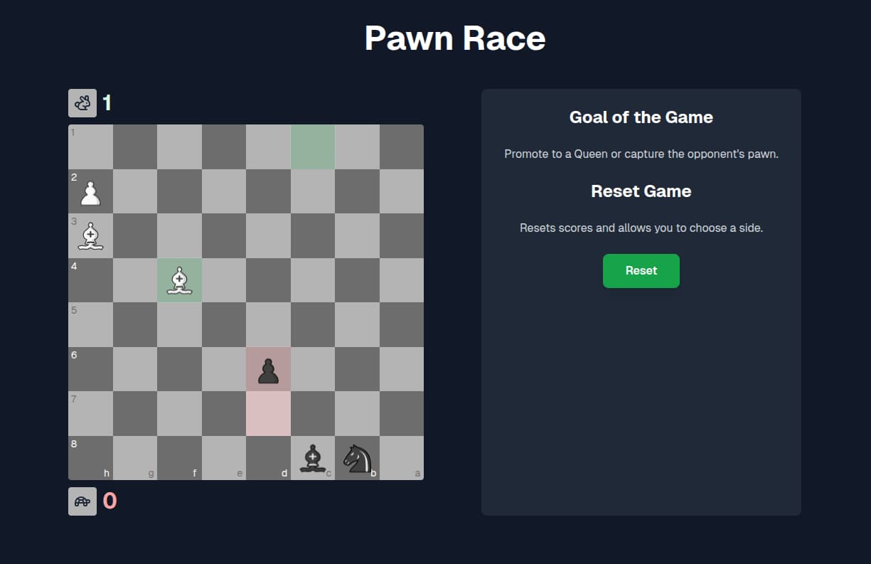 Pawn Race Game